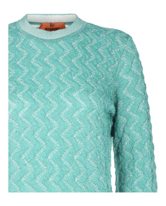 엠 미쏘니 스웨터 S24UN07 BK01DR S615P 40090 XL Blue - M MISSONI
