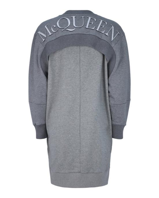  알렉산더 맥퀸 미디 원피스 665458 QLAA9 0532 90449 40 Grey - ALEXANDER MCQUEEN