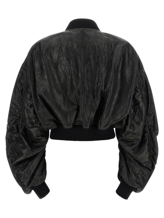 26FW 릭 오웬스 가죽 자켓 RP02F5702LBE09 Black - RICK OWENS
