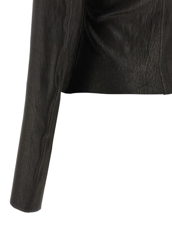 26FW 릭 오웬스 가죽 자켓 RP02F5701LSV09 Black - RICK OWENS