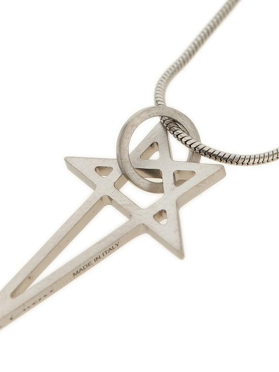 26FW 릭 오웬스 펜타그램 팜 네크리스 RJ0000066MMT128 Silver - RICK OWENS