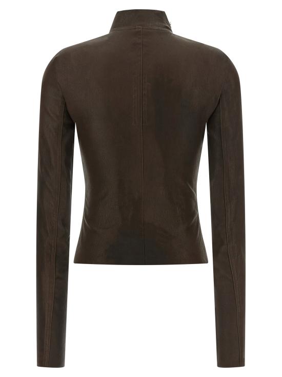 26FW 릭 오웬스 가죽 자켓 RP02F5701LSV84 Brown - RICK OWENS