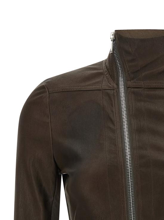 26FW 릭 오웬스 가죽 자켓 RP02F5701LSV84 Brown - RICK OWENS