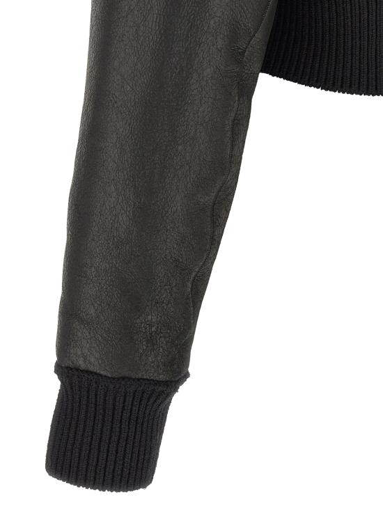 26FW 릭 오웬스 가죽 자켓 RU02F4780LSHC09 Black - RICK OWENS
