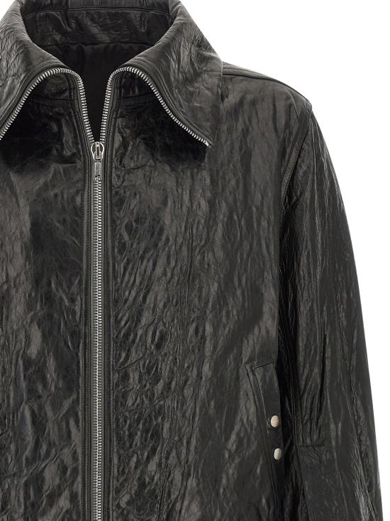 26FW 릭 오웬스 가죽 자켓 RU02F4751LBE09 Black - RICK OWENS