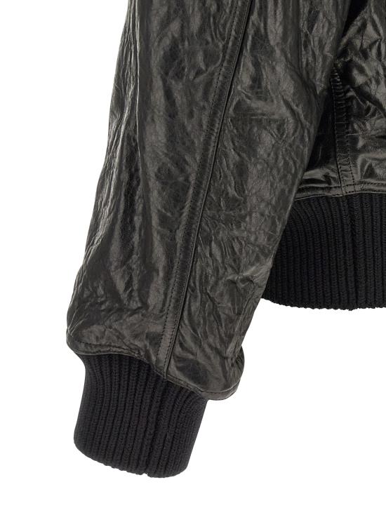 26FW 릭 오웬스 가죽 자켓 RU02F4751LBE09 Black - RICK OWENS
