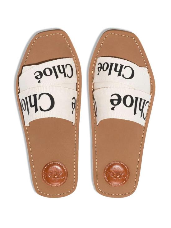 26FW 끌로에 우디 플랫 뮬 CHC22U188Z3 101 Bianco - CHLOE
