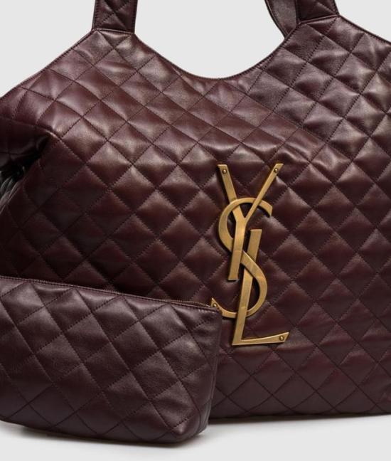 26SS 생로랑 이카 퀼티드 나파 백 698651AAANG 6195 WINE - SAINT LAURENT