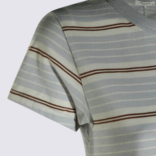 26FW 랙앤본 반팔 티셔츠 RE7M32PT3KW LTBLUMLTI White - RAG & BONE