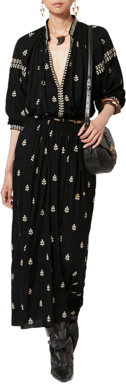 26SS 이자벨마랑 롱 원피스 RO1027FAD1J12I01BK BLACK - ISABEL MARANT