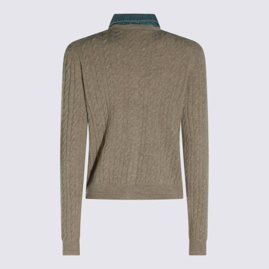 26FW 미우미우 스웨터 MMF04CSOOO 6342F0036 Sabbia - MIU MIU