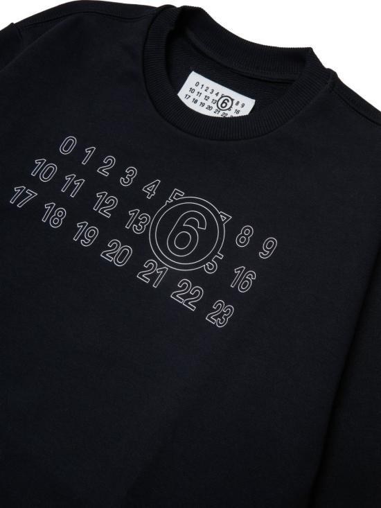 26FW [키즈] MM6 메종마르지엘라 니트/스웻셔츠 M61116MM02X M6900 Nero - MM6 MAISON MARGIELA