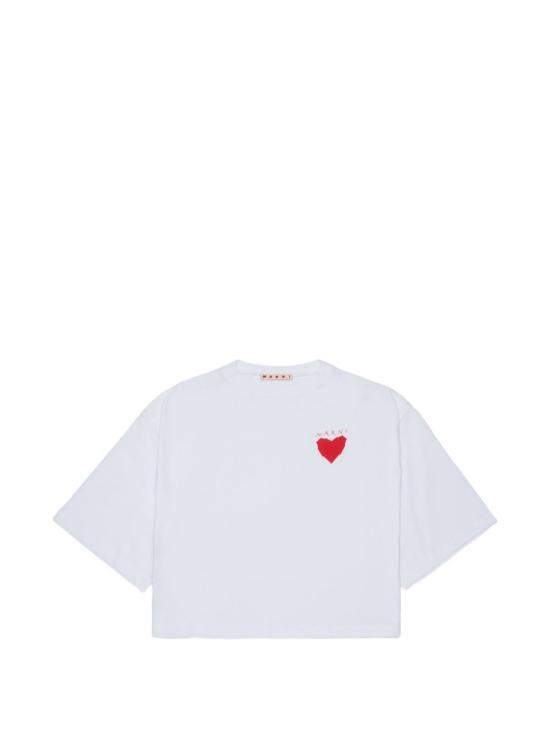 26FW [키즈] 마르니 티셔츠 M02014M00YP 0M100 Bianco