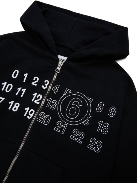 26FW [키즈] MM6 메종마르지엘라 니트/스웻셔츠 M61115MM02X M6900 Nero - MM6 MAISON MARGIELA