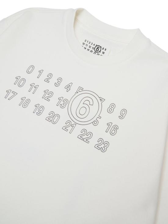 26FW [키즈] MM6 메종마르지엘라 니트/스웻셔츠 M61116MM02X M6102 Bianco - MM6 MAISON MARGIELA