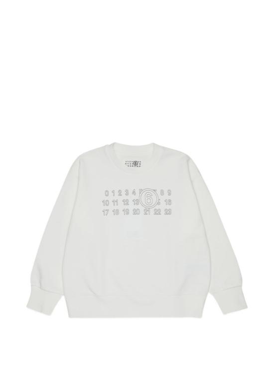 26FW [키즈] MM6 메종마르지엘라 니트/스웻셔츠 M61116MM02X M6102 Bianco