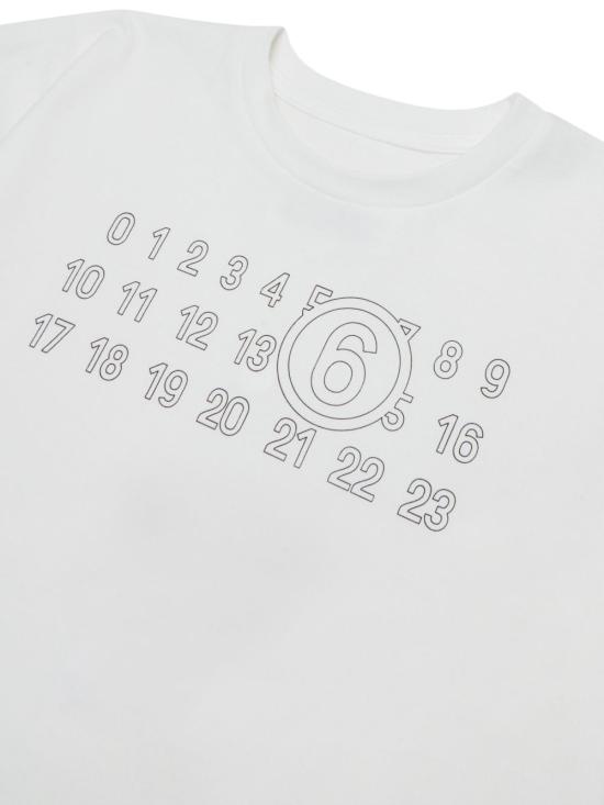 26FW [키즈] MM6 메종마르지엘라 티셔츠 M61117MM02Y M6102 Bianco - MM6 MAISON MARGIELA