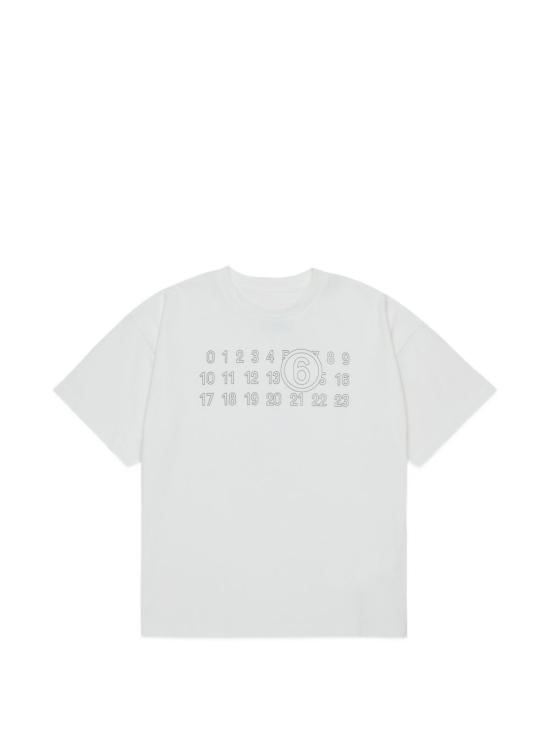 26FW [키즈] MM6 메종마르지엘라 티셔츠 M61117MM02Y M6102 Bianco