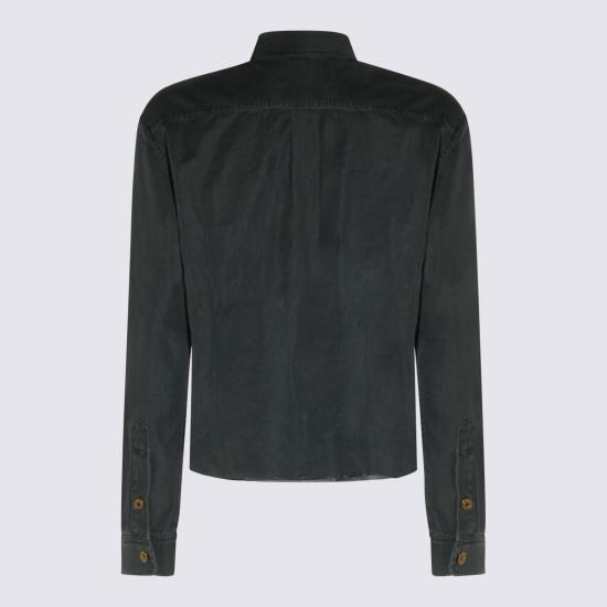 26FW 미우미우 샴브레이 셔츠 GWC131SOOO 15MPF0002 Nero - MIU MIU