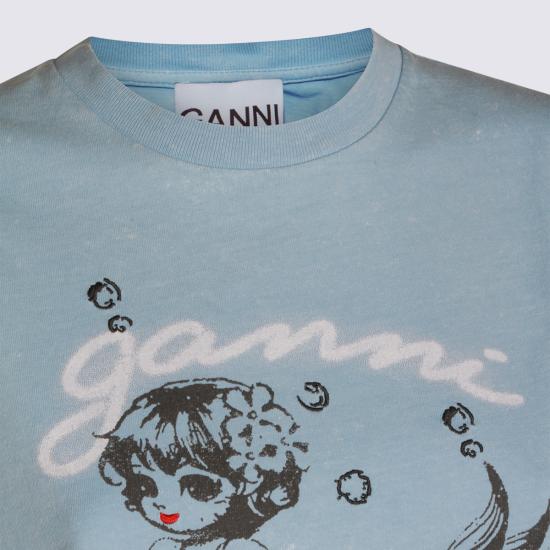 26FW 가니 반팔 티셔츠 A1050238 326 SOFT CHAMBRAY - GANNI