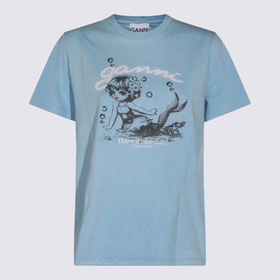 26FW 가니 반팔 티셔츠 A1050238 326 SOFT CHAMBRAY