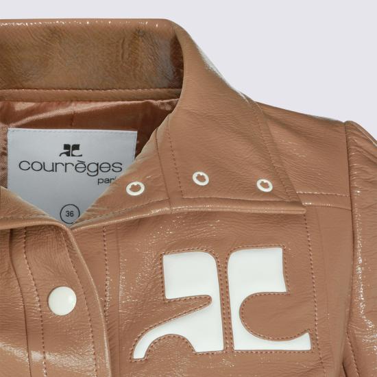 26FW 쿠레쥬 가죽 자켓 223CBL005 VY00141091 BRONZER - COURREGES