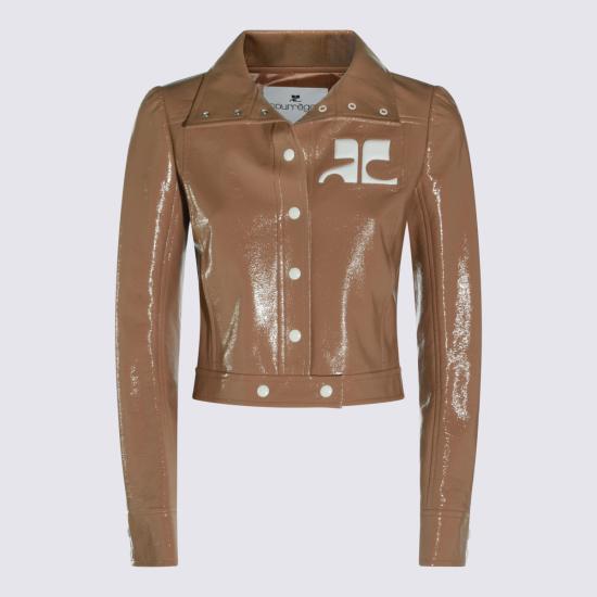 26FW 쿠레쥬 가죽 자켓 223CBL005 VY00141091 BRONZER