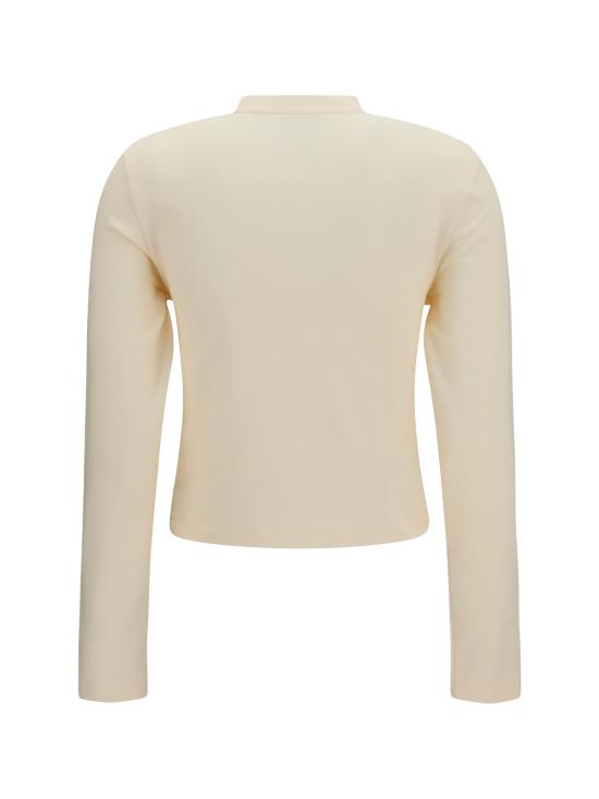 26FW 자크뮈스 그로그랭 로고 롱슬리브 티셔츠 TSW00155AJ00124 130 CREAM - JACQUEMUS