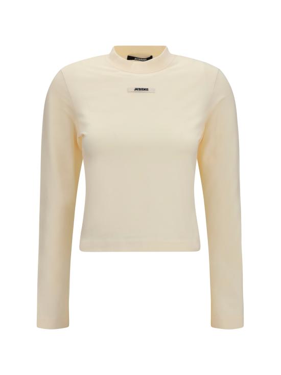 26FW 자크뮈스 그로그랭 로고 롱슬리브 티셔츠 TSW00155AJ00124 130 CREAM