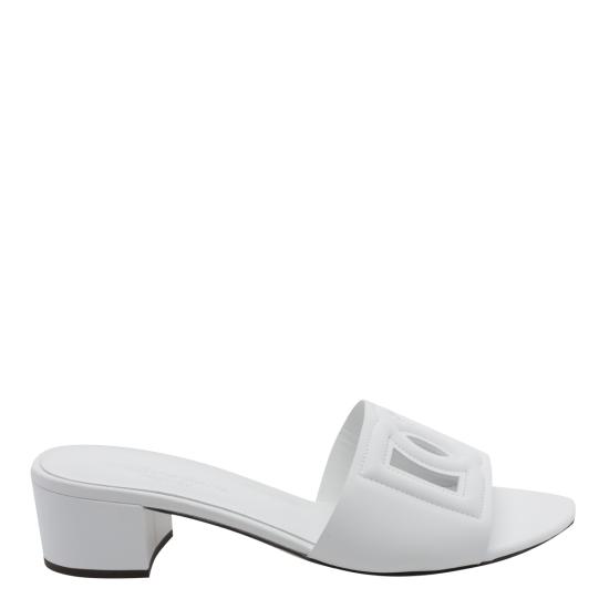 26FW 돌체앤가바나 DG 로고 카프스킨 슬라이더 CR1755 AY32980001 White