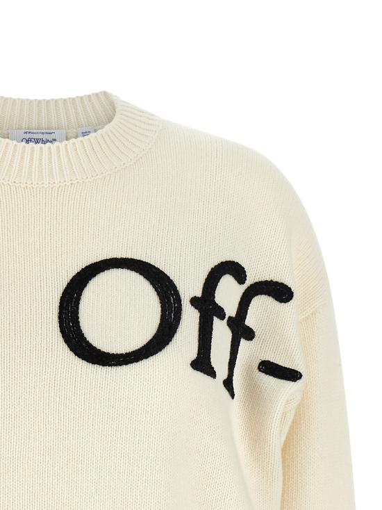 26FW 오프화이트 스웨터 2FE00533TW221W221 White Black - OFF WHITE