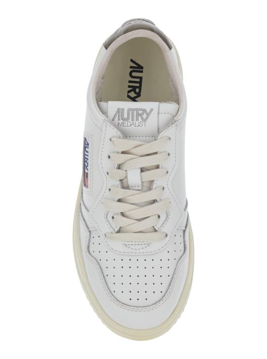 26FW 오트리 메달리스트 로우 레더 스니커즈 AULWLL28WHITECHOCOLATE - AUTRY