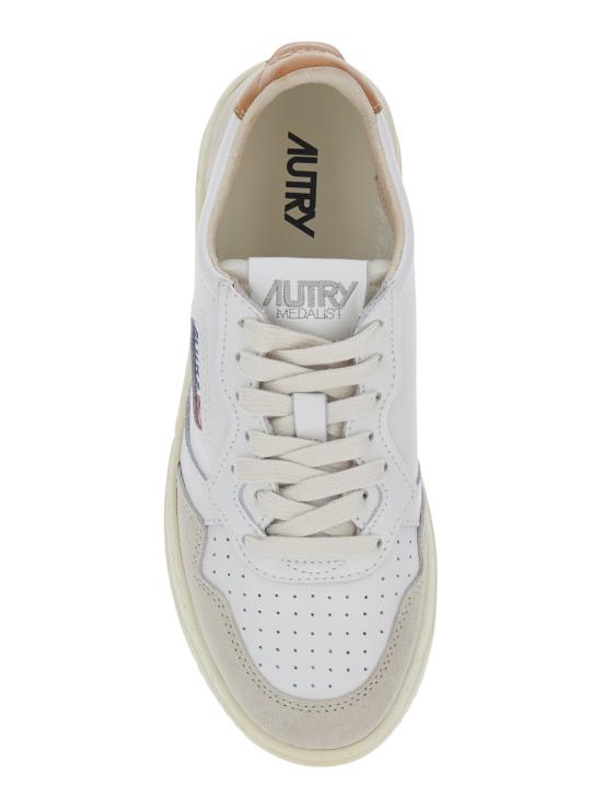26FW 오트리 메달리스트 로우 레더 스니커즈 AULWLS16WHTLION White - AUTRY