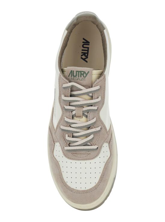 26FW 오트리 메달리스트 로우 스니커즈 AULMBW07COVERTGREENLICORICE Beige - AUTRY