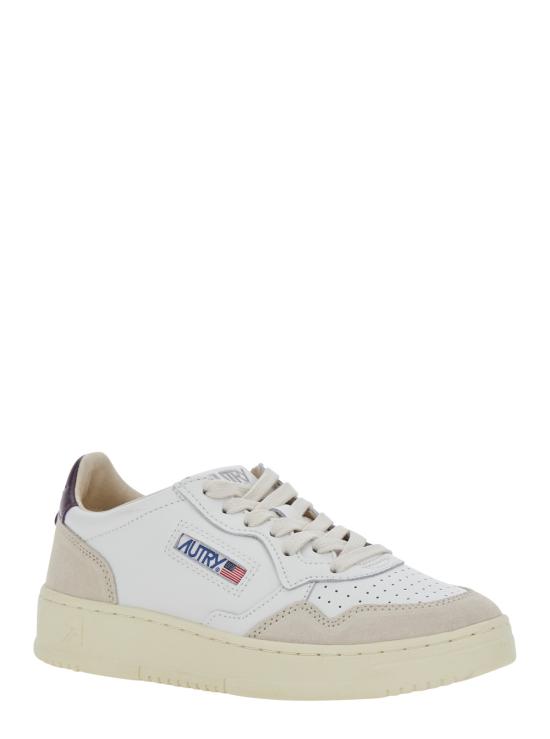 26FW 오트리 메달리스트 로우 레더 스니커즈 AULWLS18WHITEFIG - AUTRY