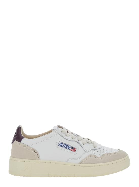 26FW 오트리 메달리스트 로우 레더 스니커즈 AULWLS18WHITEFIG