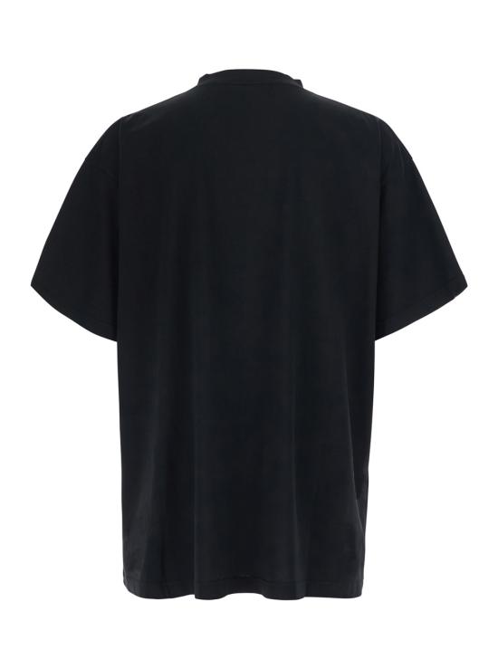 26FW 발렌시아가 더 도어 오버사이즈 티셔츠 850345TUVO41000 Black - BALENCIAGA