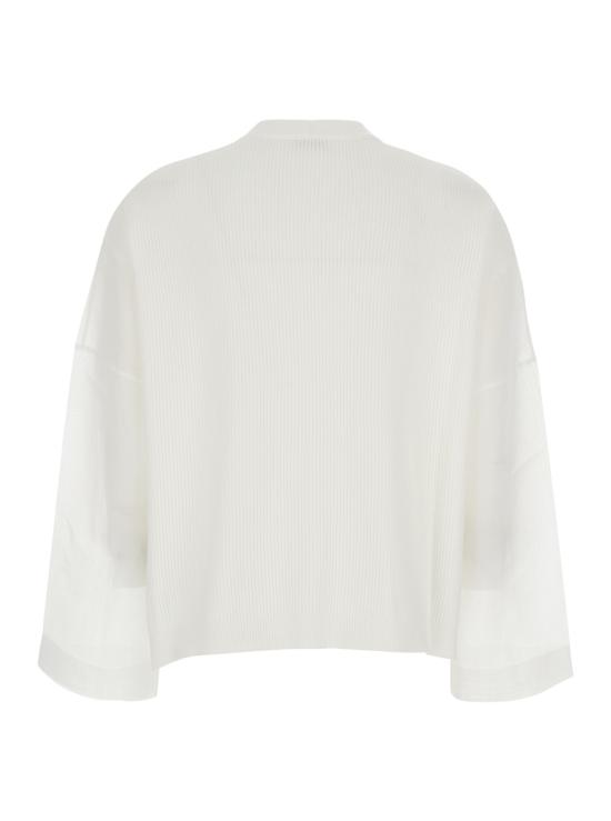 26SS 브루넬로 쿠치넬리 긴팔 티셔츠 M19259516C2723 White - BRUNELLO CUCINELLI