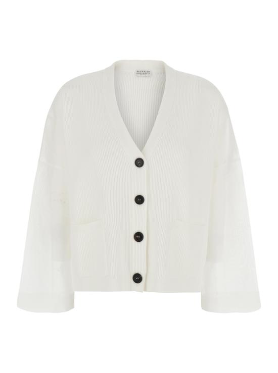 26SS 브루넬로 쿠치넬리 긴팔 티셔츠 M19259516C2723 White
