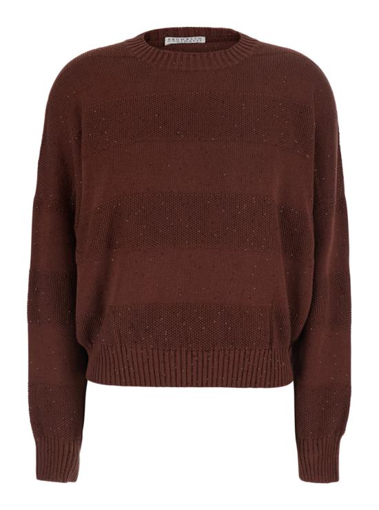 26SS 브루넬로 쿠치넬리 긴팔 티셔츠 MDV754800C9092 Brown