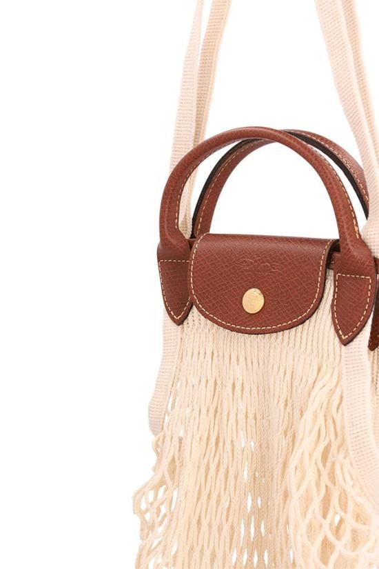 26FW 롱샴 플리아쥬 필렛 L 탑 핸들백 10121HVH WHITE - LONGCHAMP