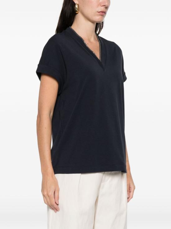 26SS 브루넬로 쿠치넬리 반팔 티셔츠 M0T18BD222 C4224 Blu - BRUNELLO CUCINELLI