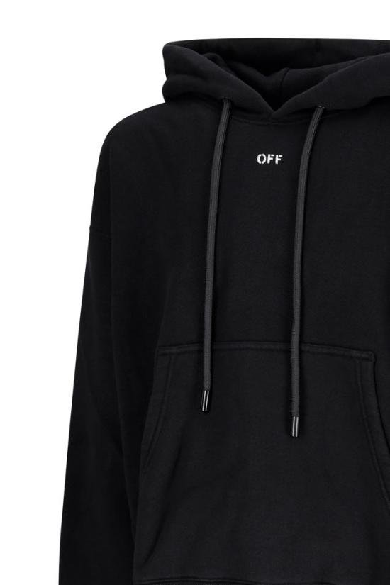 26SS 오프화이트 오프 스탬프 스케이트 후드 티셔츠셔츠 OMBB085F23FLE001 BLACK - OFF WHITE