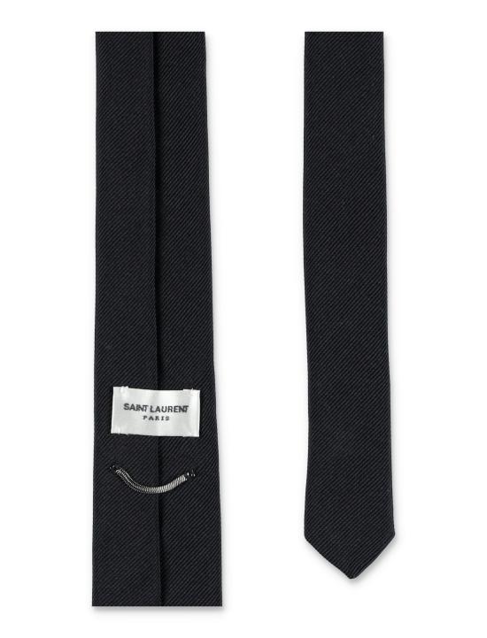 26SS 생로랑 넥타이 7200953Y043 1000 Nero - SAINT LAURENT