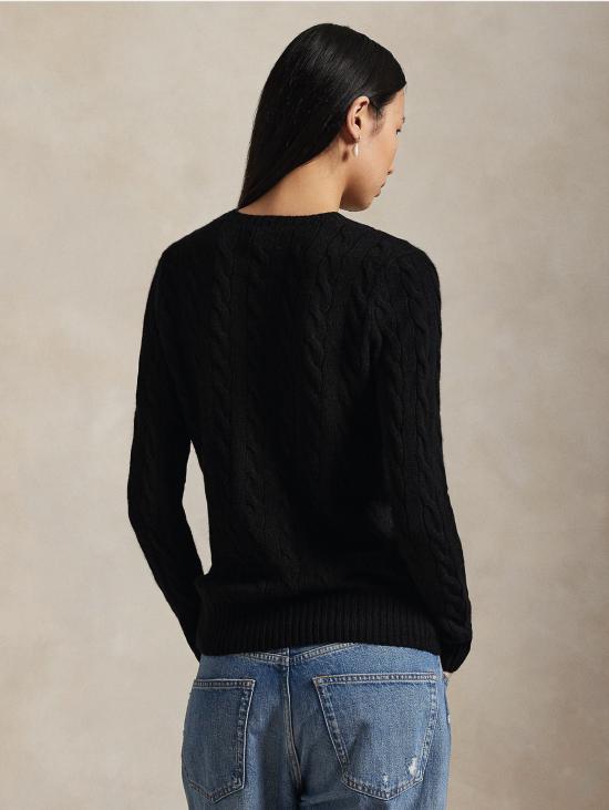 26FW 랄프 로렌 스웨터 미스토 캐시미어 네로 소재의 Maglia a Trecce - RALPH LAUREN