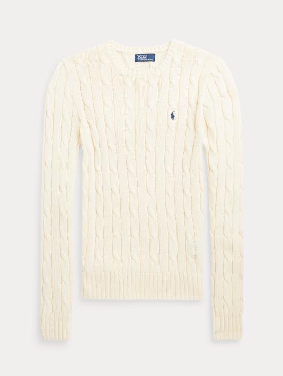 26FW 랄프 로렌 스웨터 미스토 캐시미어 크레마 소재의 Maglia a Trecce - RALPH LAUREN
