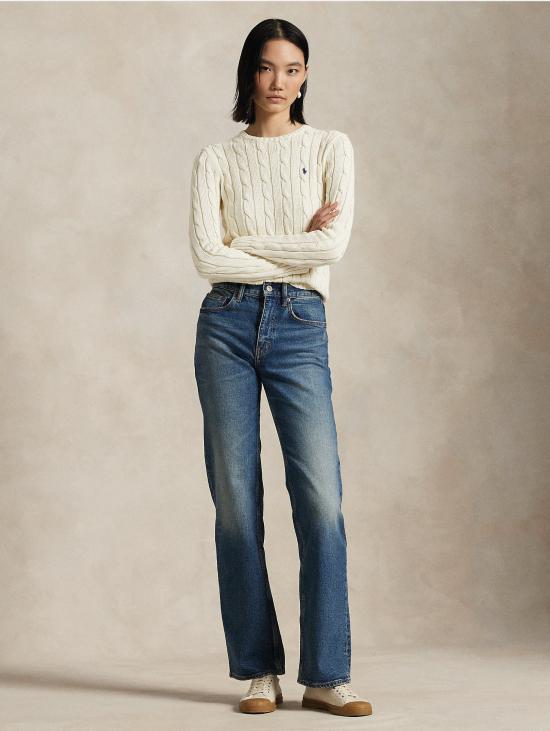 26FW 랄프 로렌 스웨터 미스토 캐시미어 크레마 소재의 Maglia a Trecce - RALPH LAUREN