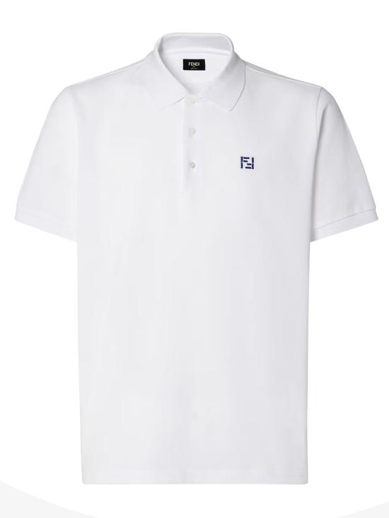 26SS 펜디 폴로 티셔츠 FY1309AY0I F0QA0 Bianco