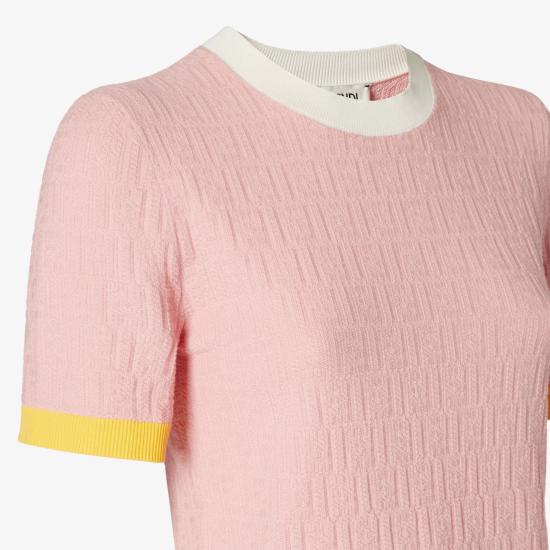 26SS 펜디 코튼 실크 스웨터 FZXE94AW4S F1W0S Rosa - FENDI