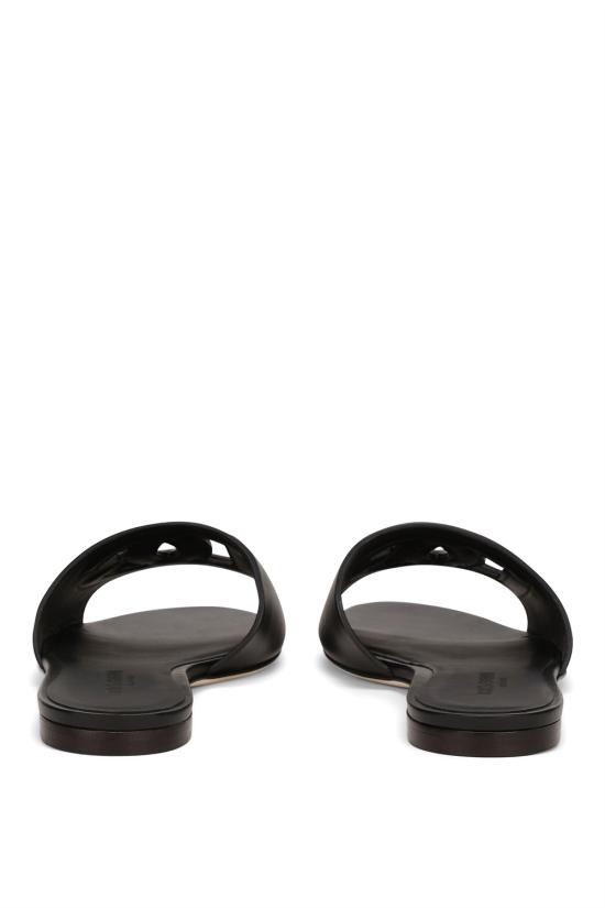 26FW 돌체앤가바나 DG 로고 카프스킨 슬리퍼 CQ0436AY329 80999 Nero - DOLCE & GABBANA